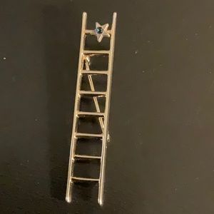 Vintage Mary Kay Success Ladder Star Recruiter Pin Brooch Gold Tone Rhinestone